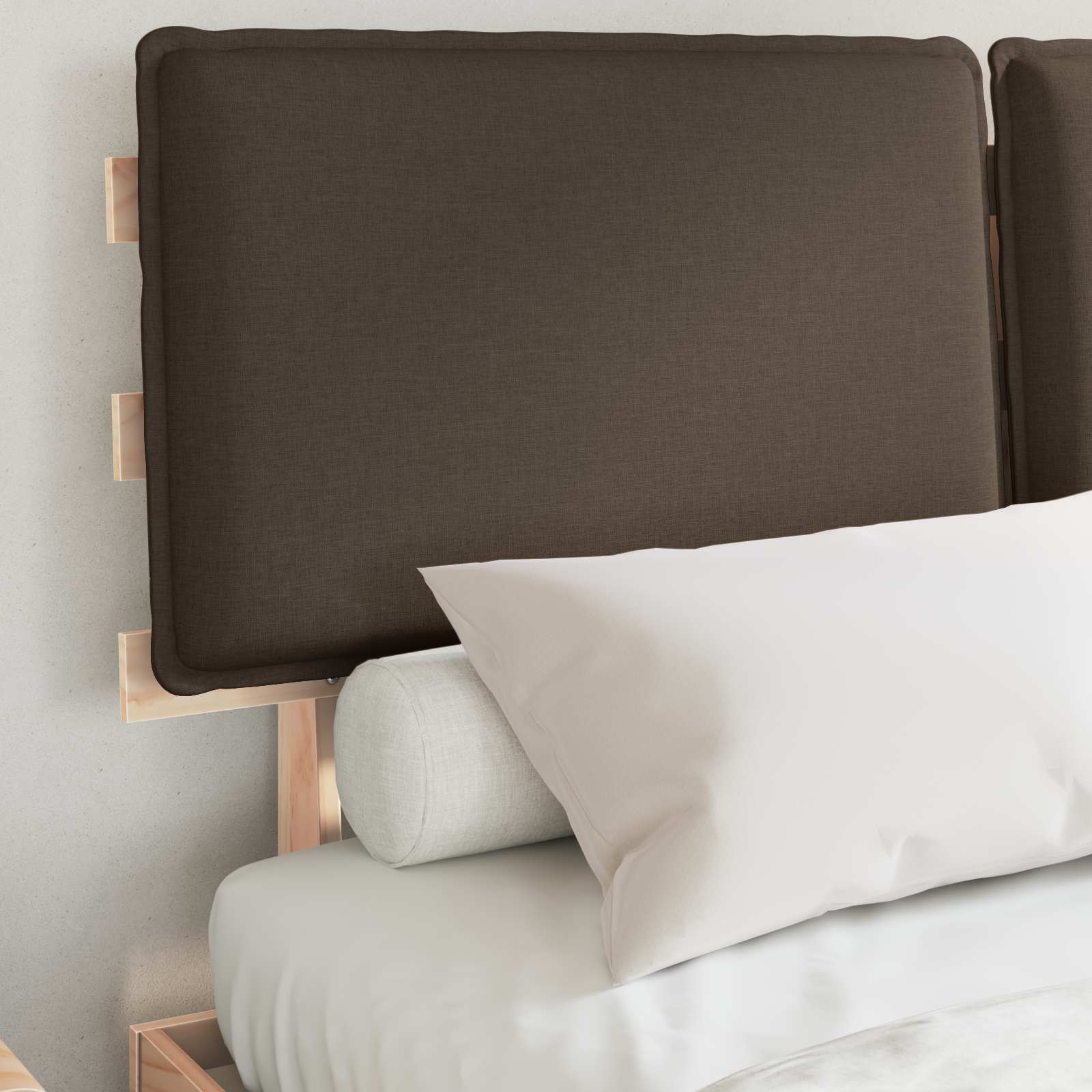 Letto con Testiera Rivestita Talpa 160 x 200 cm Pino massello | homemem39