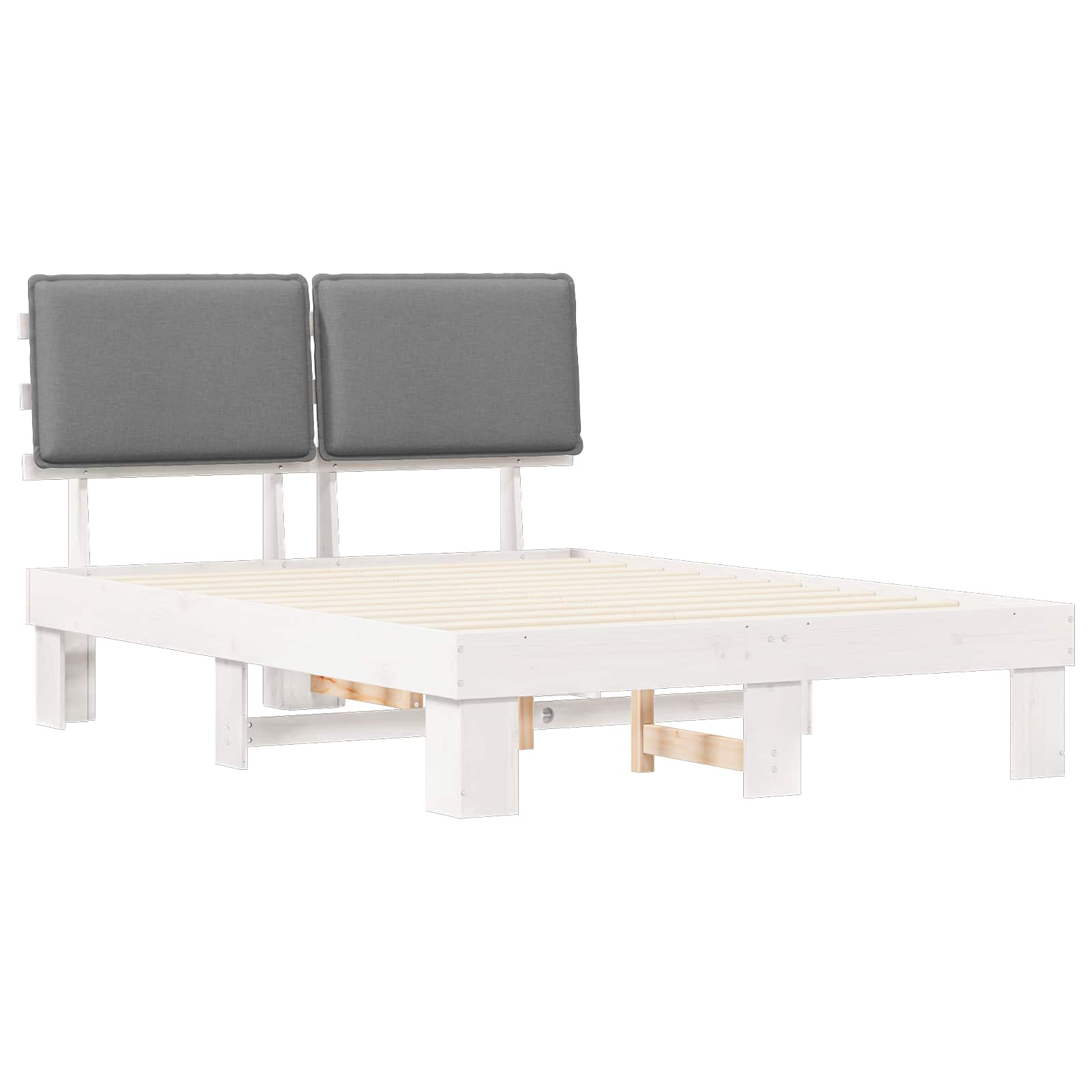 Letto con Testiera Rivestita Grigio chiaro 160 x 200 cm | homemem39
