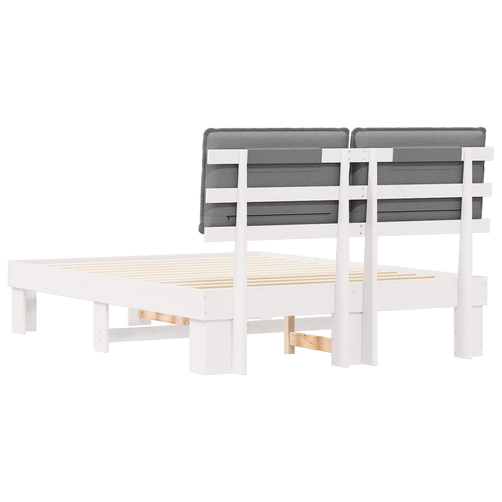 Letto con Testiera Rivestita Grigio chiaro 160 x 200 cm | homemem39