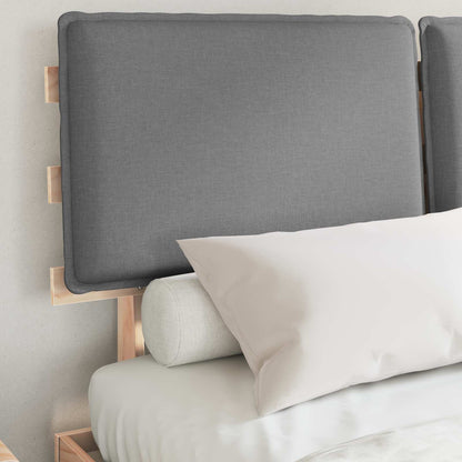 Letto con Testiera Rivestita Grigio chiaro 150 x 200 cm | homemem39