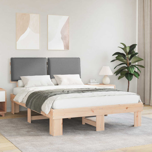Letto con Testiera Rivestita Grigio chiaro 150 x 200 cm | homemem39
