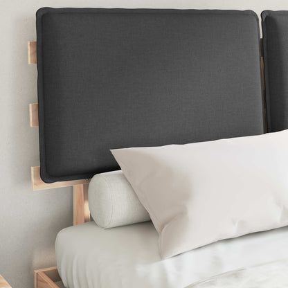 Letto con Testiera Rivestita Grigio scuro 150 x 200 cm | homemem39