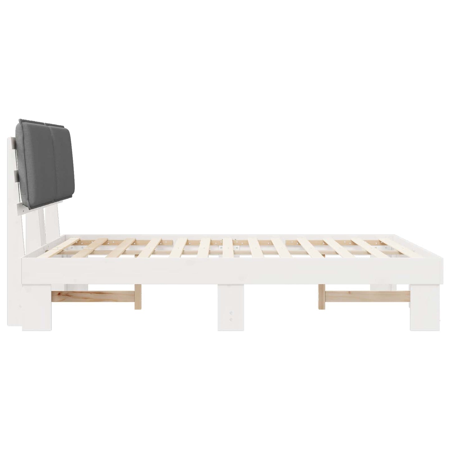 Letto con Testiera Rivestita Grigio chiaro 150 x 200 cm | homemem39