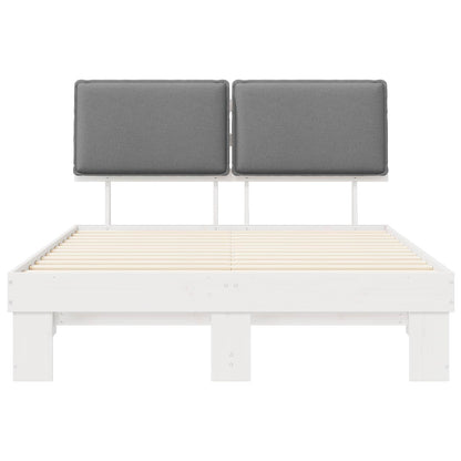 Letto con Testiera Rivestita Grigio chiaro 140 x 200 cm | homemem39