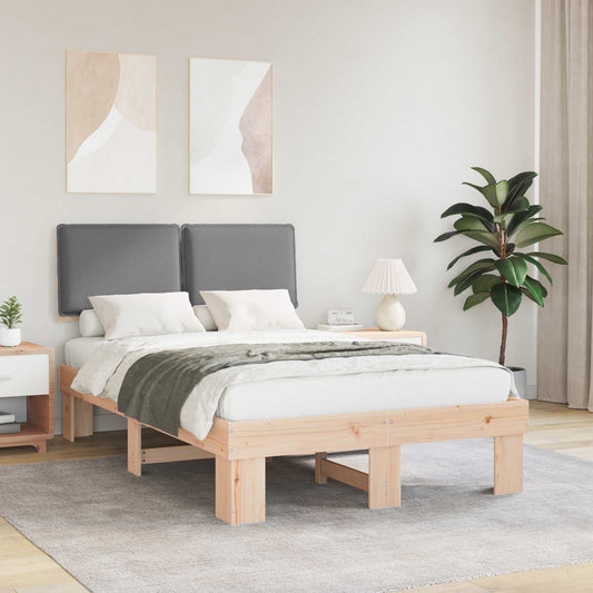 Letto con Testiera Rivestita Grigio chiaro 120 x 200 cm | homemem39