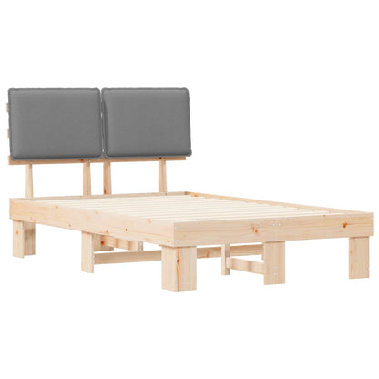 Letto con Testiera Rivestita Grigio chiaro 120 x 200 cm | homemem39