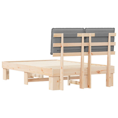 Letto con Testiera Rivestita Grigio chiaro 120 x 200 cm | homemem39