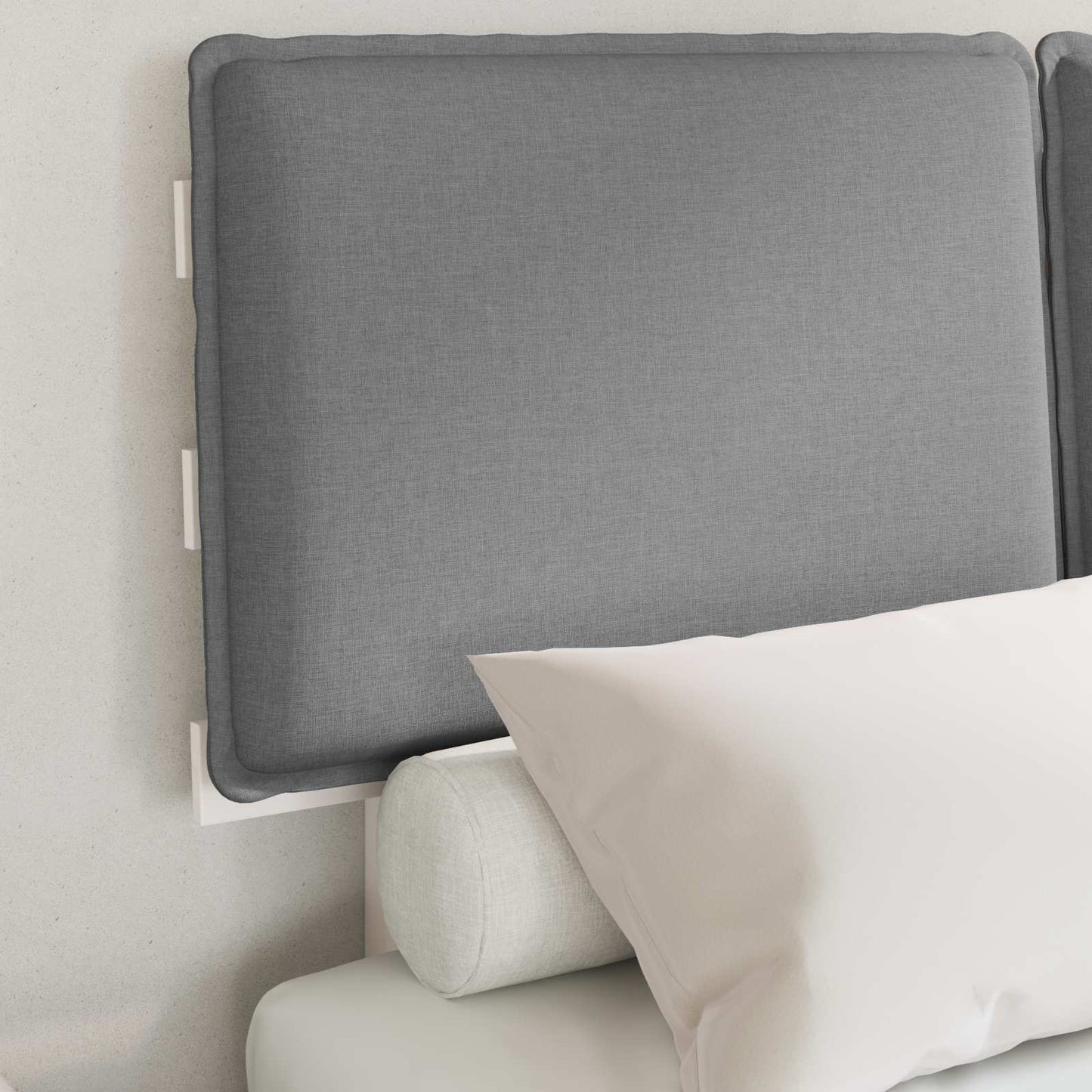 Letto con Testiera Rivestita Grigio chiaro 120 x 200 cm | homemem39