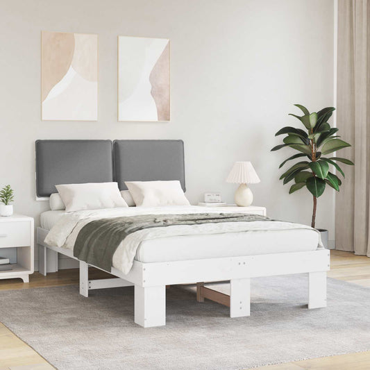 Letto con Testiera Rivestita Grigio chiaro 120 x 200 cm | homemem39