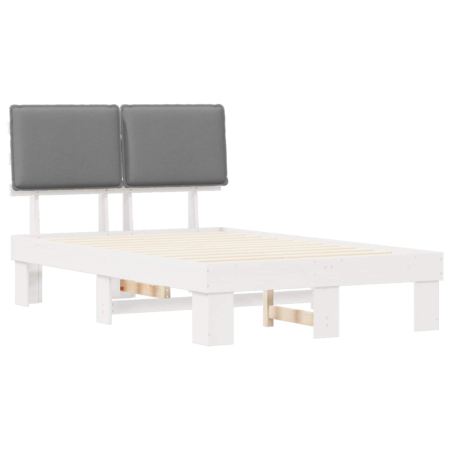 Letto con Testiera Rivestita Grigio chiaro 120 x 200 cm | homemem39