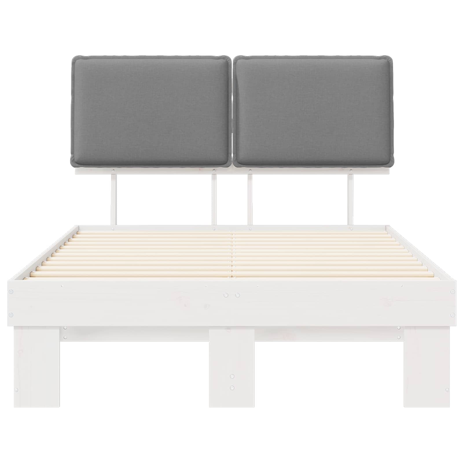 Letto con Testiera Rivestita Grigio chiaro 120 x 200 cm | homemem39