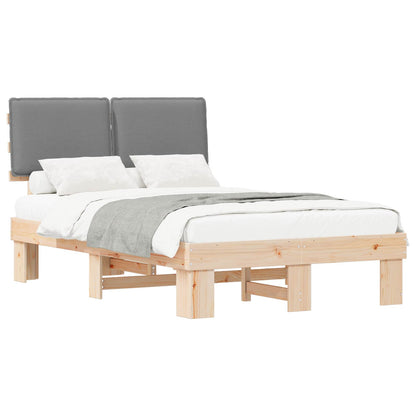 Letto con Testiera Rivestita Grigio chiaro 120 x 190 cm | homemem39