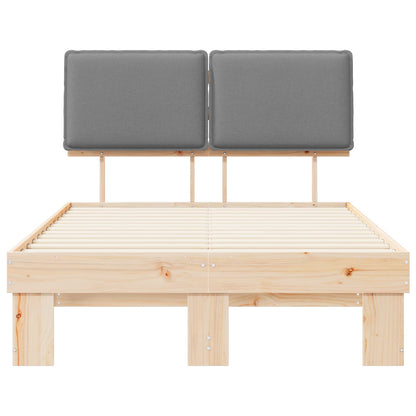Letto con Testiera Rivestita Grigio chiaro 120 x 190 cm | homemem39