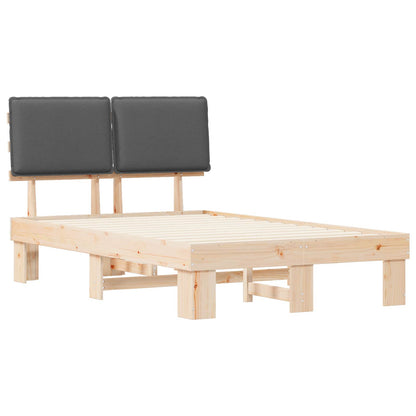 Letto con Testiera Rivestita Grigio scuro 120 x 190 cm | homemem39
