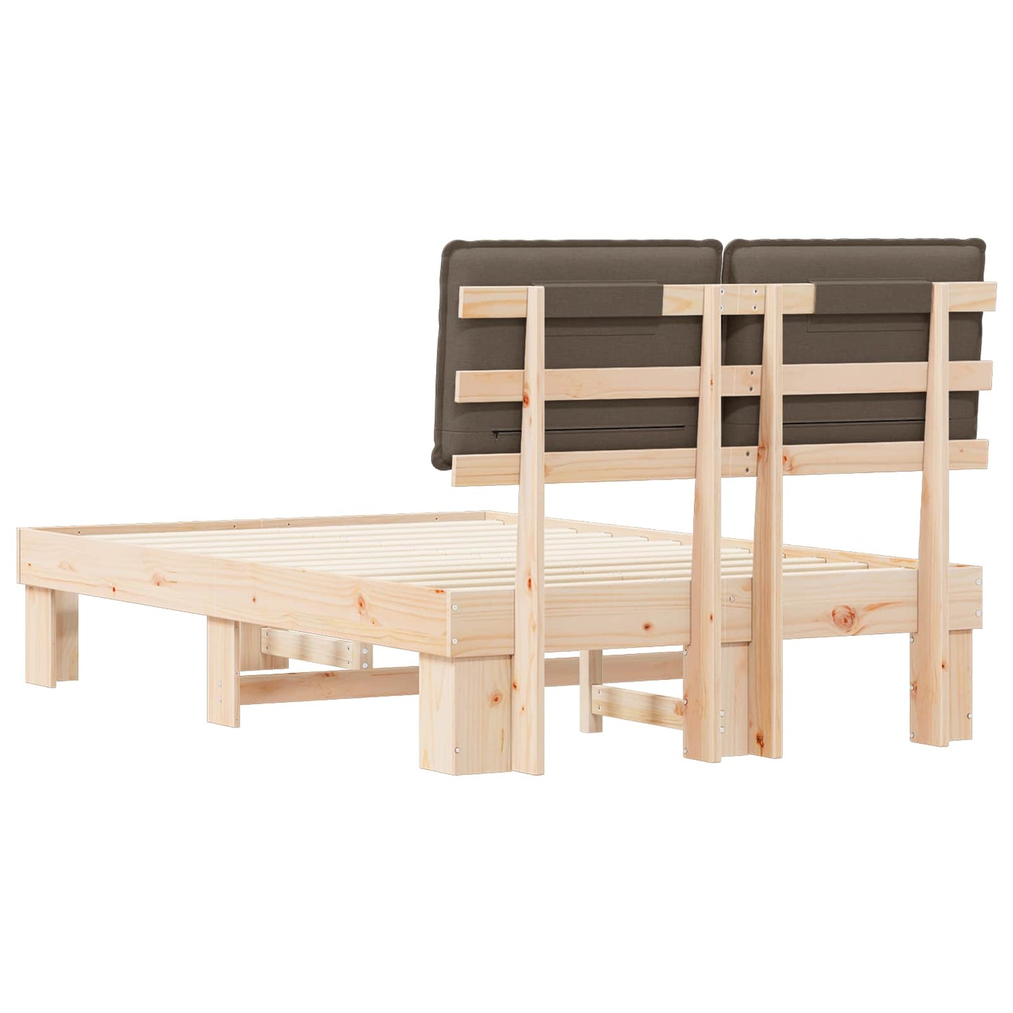Letto con Testiera Rivestita Talpa 120 x 190 cm Pino massello | homemem39