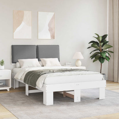 Letto con Testiera Rivestita Grigio chiaro 120 x 190 cm | homemem39