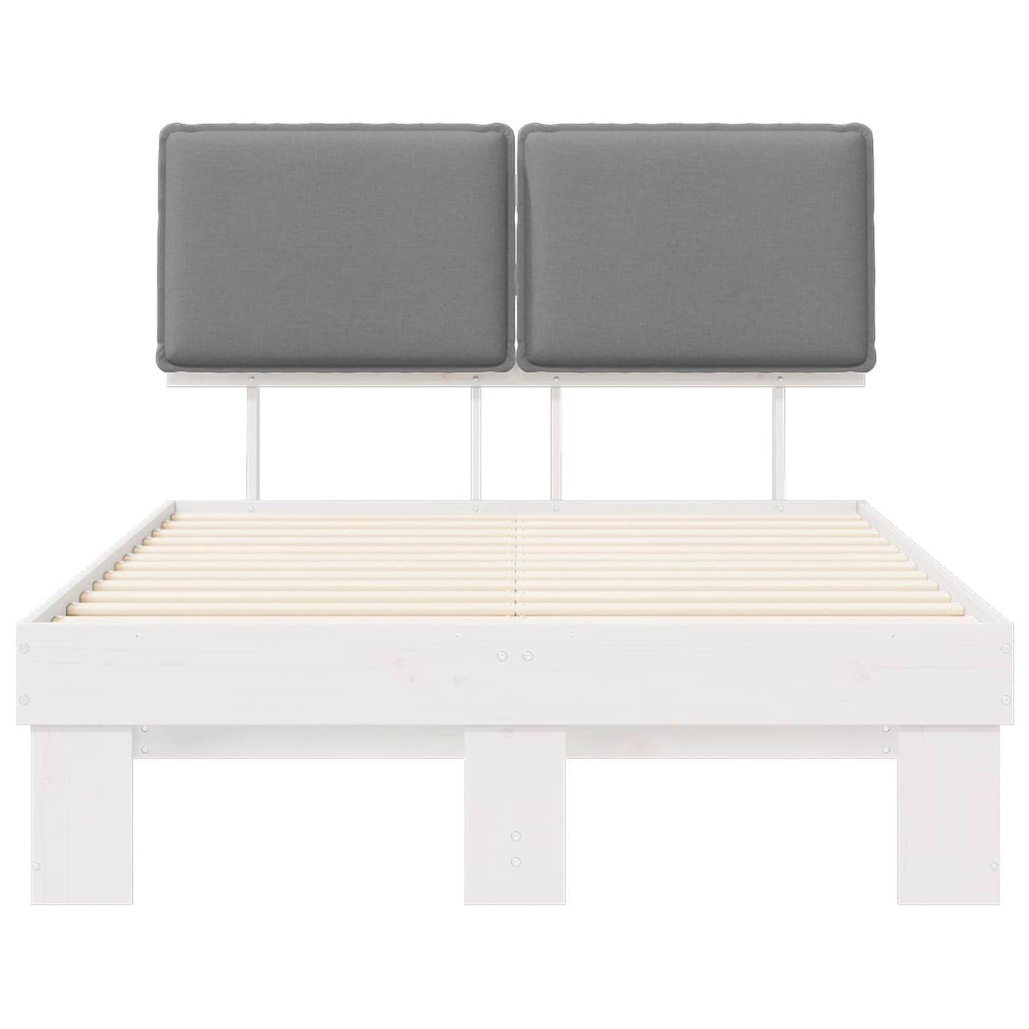 Letto con Testiera Rivestita Grigio chiaro 120 x 190 cm | homemem39