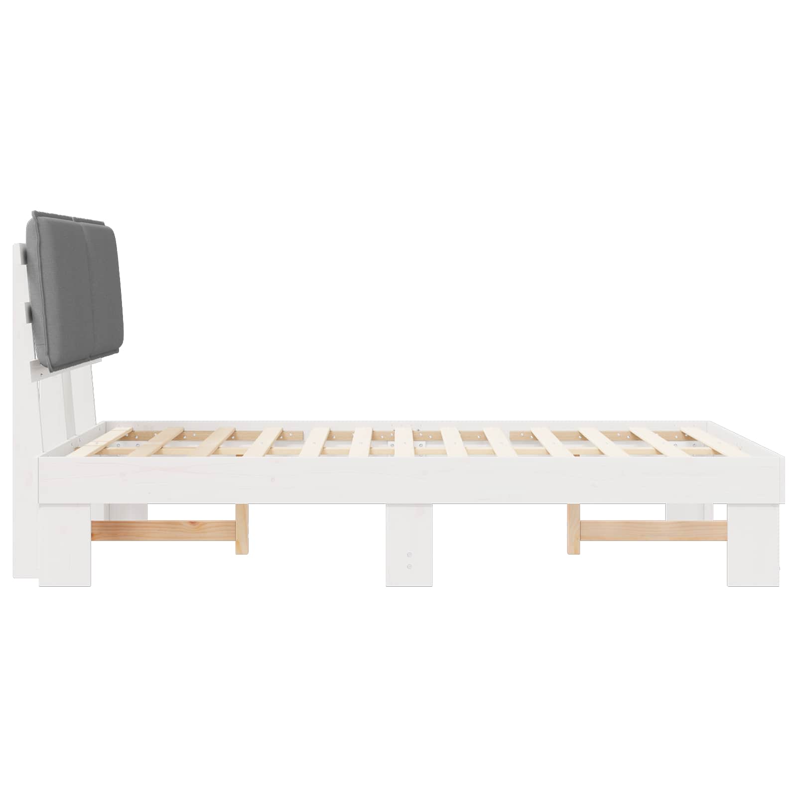 Letto con Testiera Rivestita Grigio chiaro 120 x 190 cm | homemem39