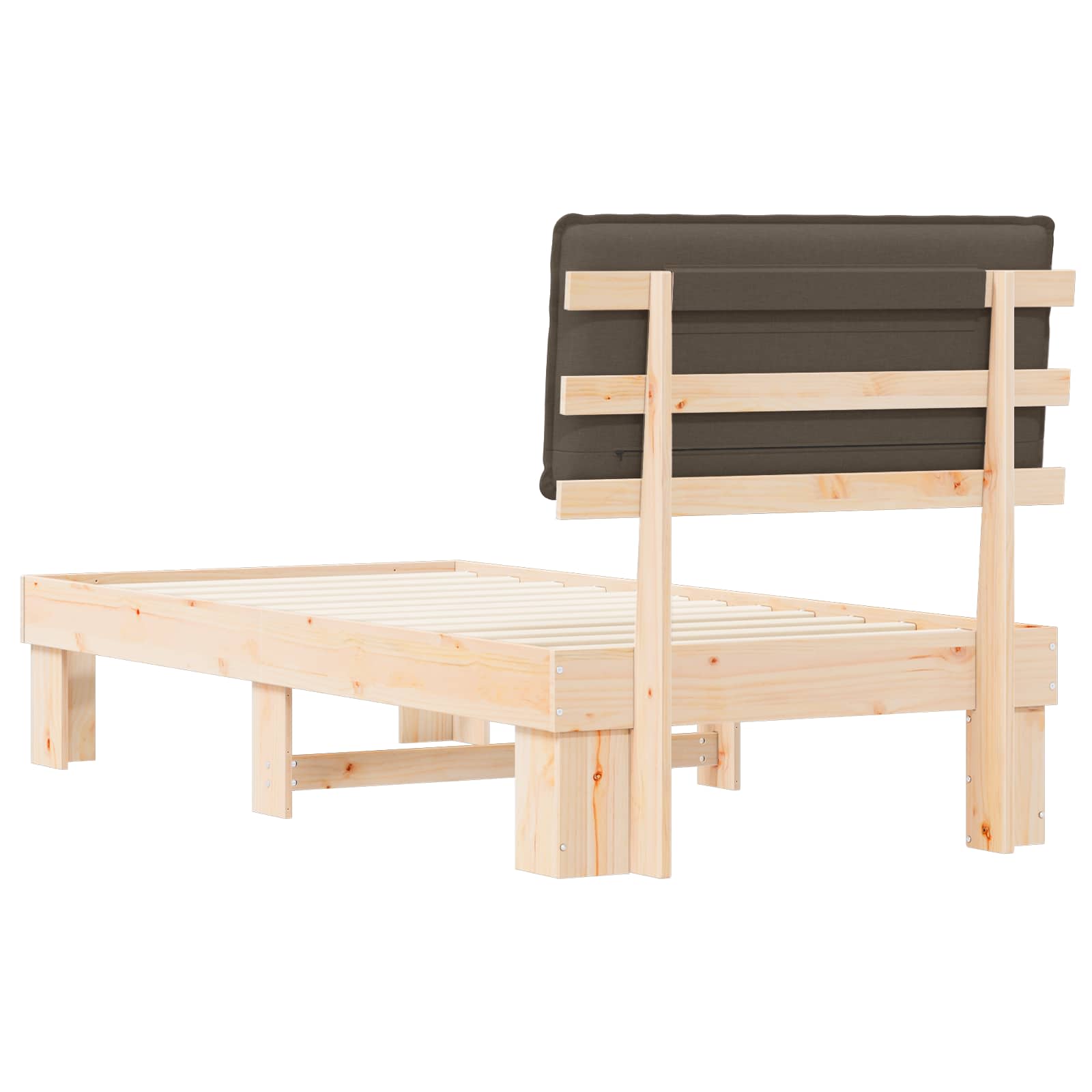 Letto con Testiera Rivestita Talpa 100 x 200 cm Pino massello | homemem39