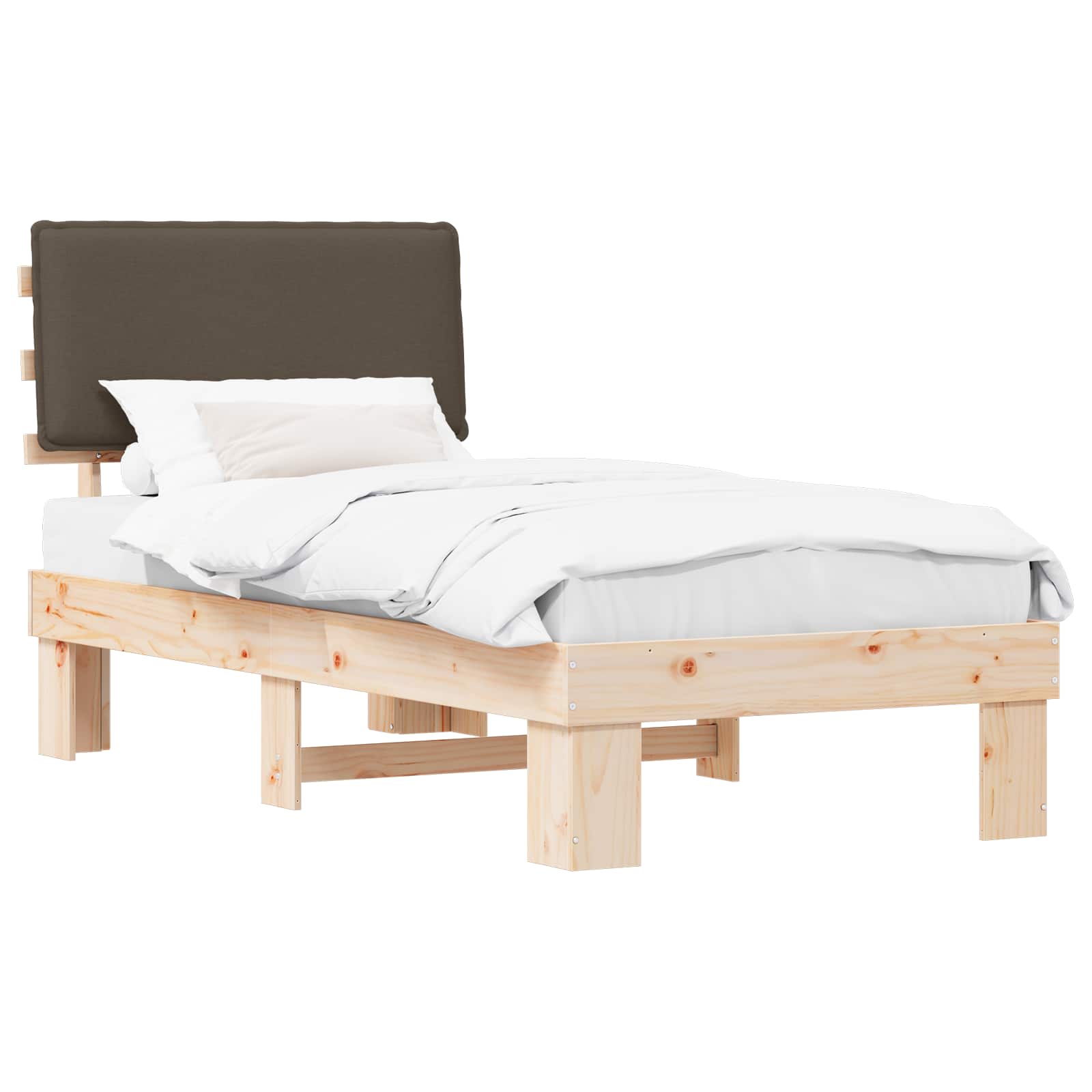 Letto con Testiera Rivestita Talpa 90 x 200 cm Pino massello | homemem39