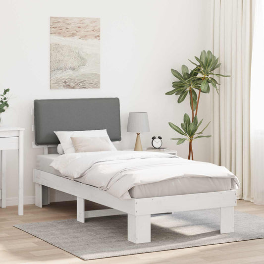 Letto con Testiera Rivestita Grigio chiaro 90 x 200 cm | homemem39
