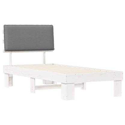 Letto con Testiera Rivestita Grigio chiaro 90 x 200 cm | homemem39