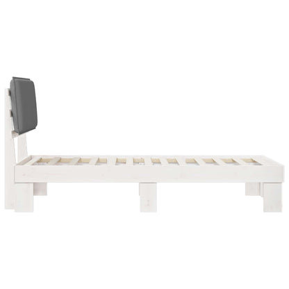 Letto con Testiera Rivestita Grigio chiaro 90 x 200 cm | homemem39