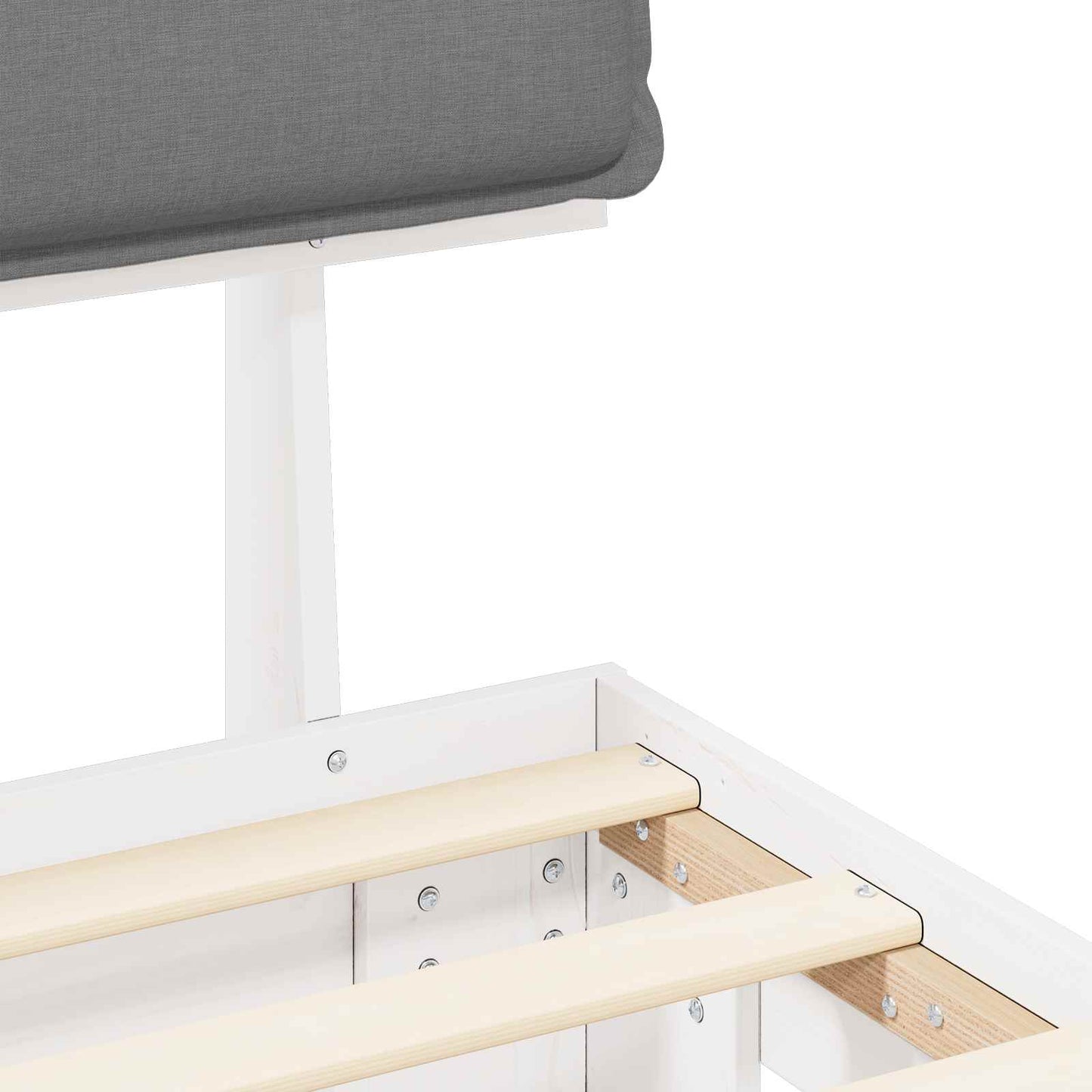 Letto con Testiera Rivestita Grigio chiaro 80 x 200 cm | homemem39