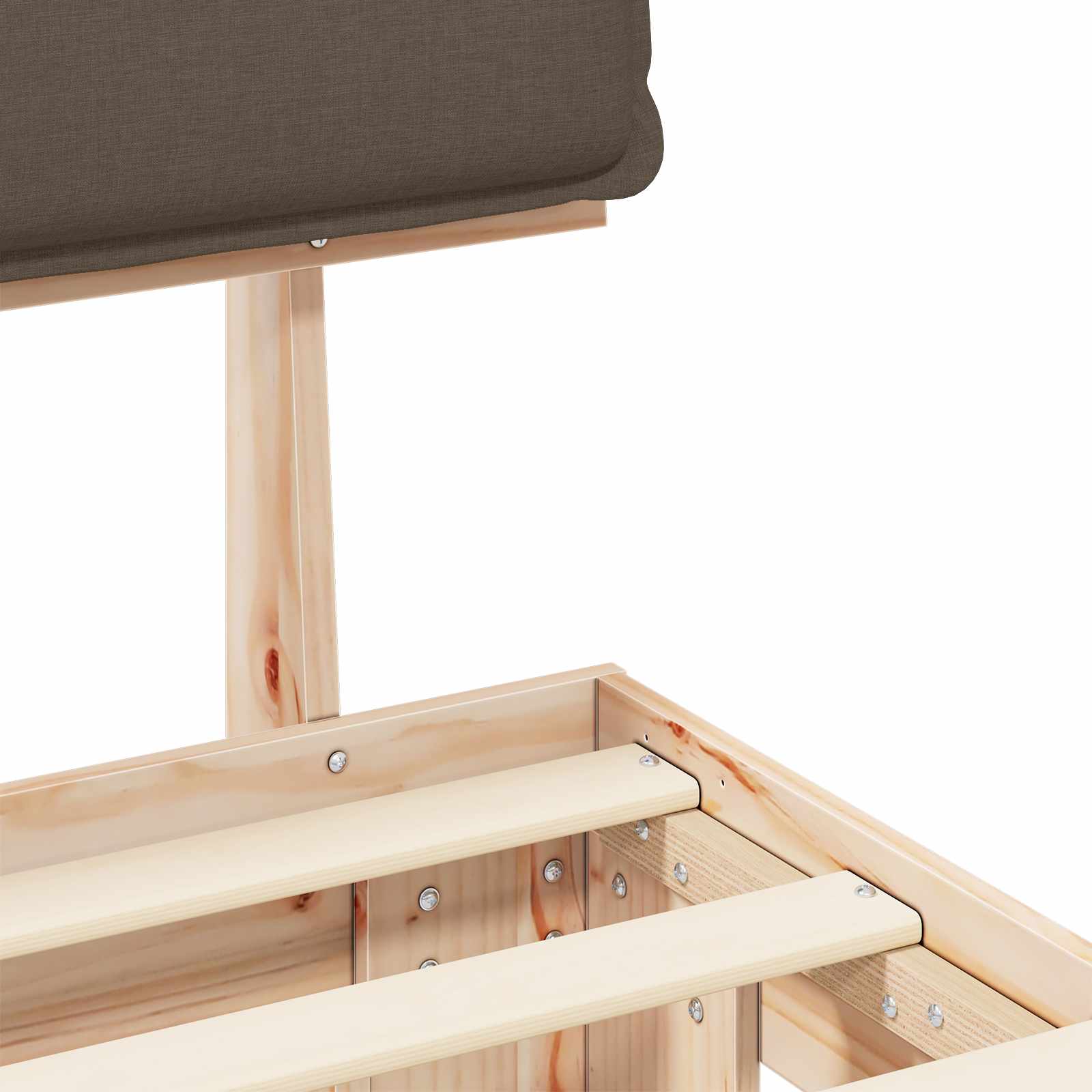 Letto con Testiera Rivestita Talpa 90 x 190 cm Pino massello | homemem39