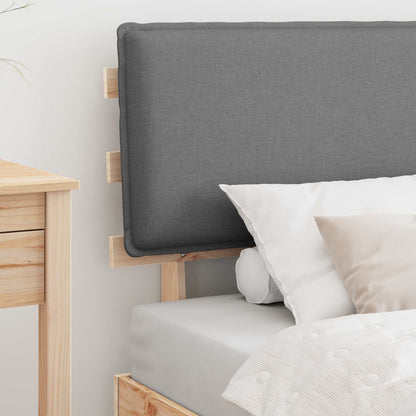 Letto con Testiera Rivestita Grigio chiaro 75 x 190 cm | homemem39