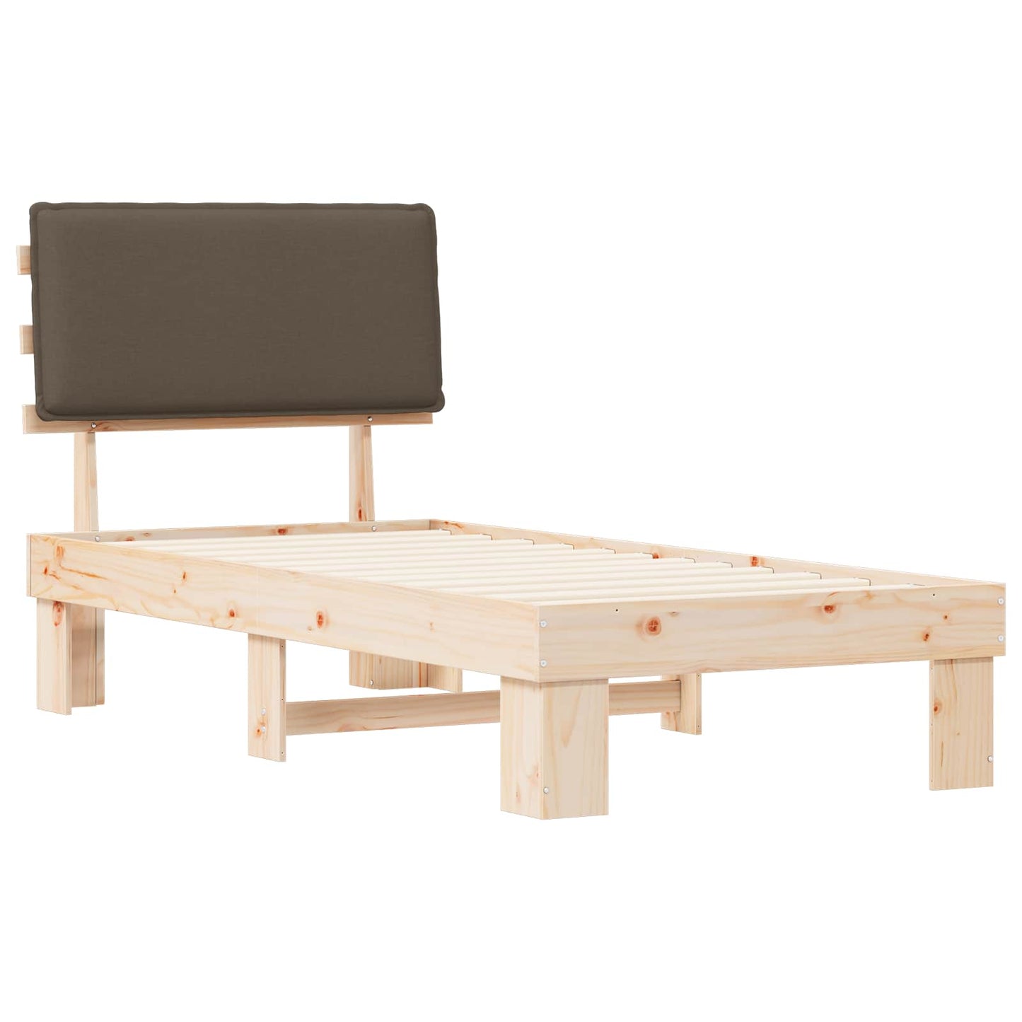 Letto con Testiera Rivestita Talpa 75 x 190 cm Pino massello | homemem39