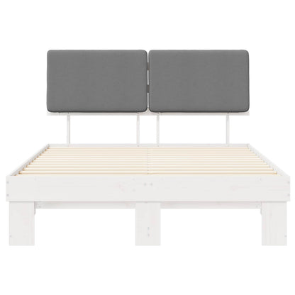 Letto con Testiera Rivestita Grigio chiaro 160 x 200 cm