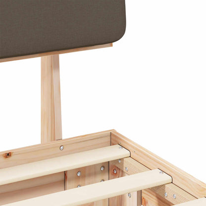 Letto con Testiera Rivestita Talpa 150 x 200 cm Pino massello