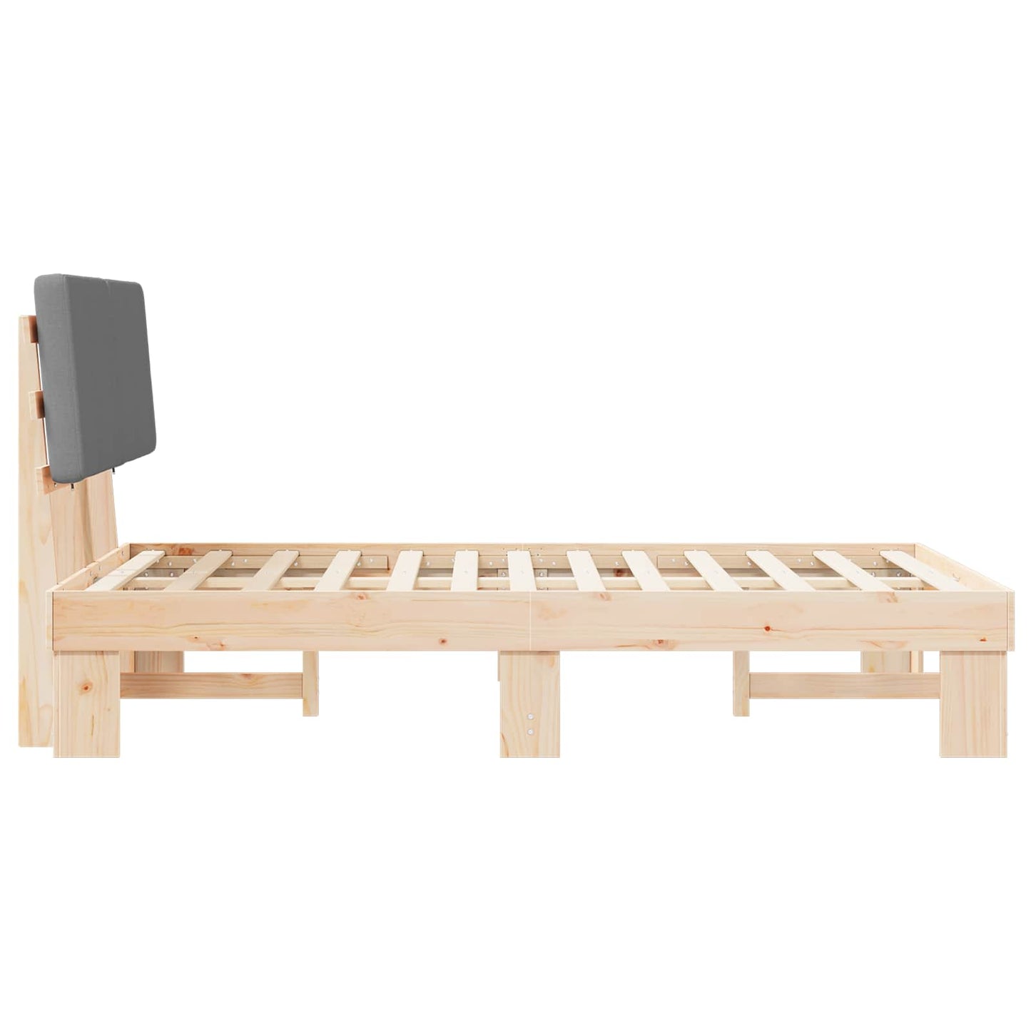 Letto con Testiera Rivestita Grigio chiaro 120 x 200 cm | homemem39