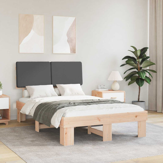 Letto con Testiera Rivestita Grigio scuro 120 x 200 cm | homemem39