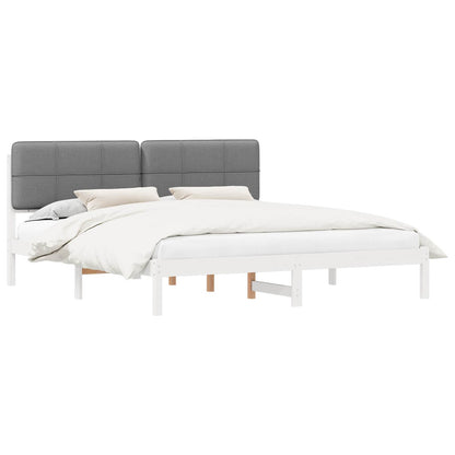 Letto con Testiera Rivestita Grigio chiaro 120 x 200 cm | homemem39