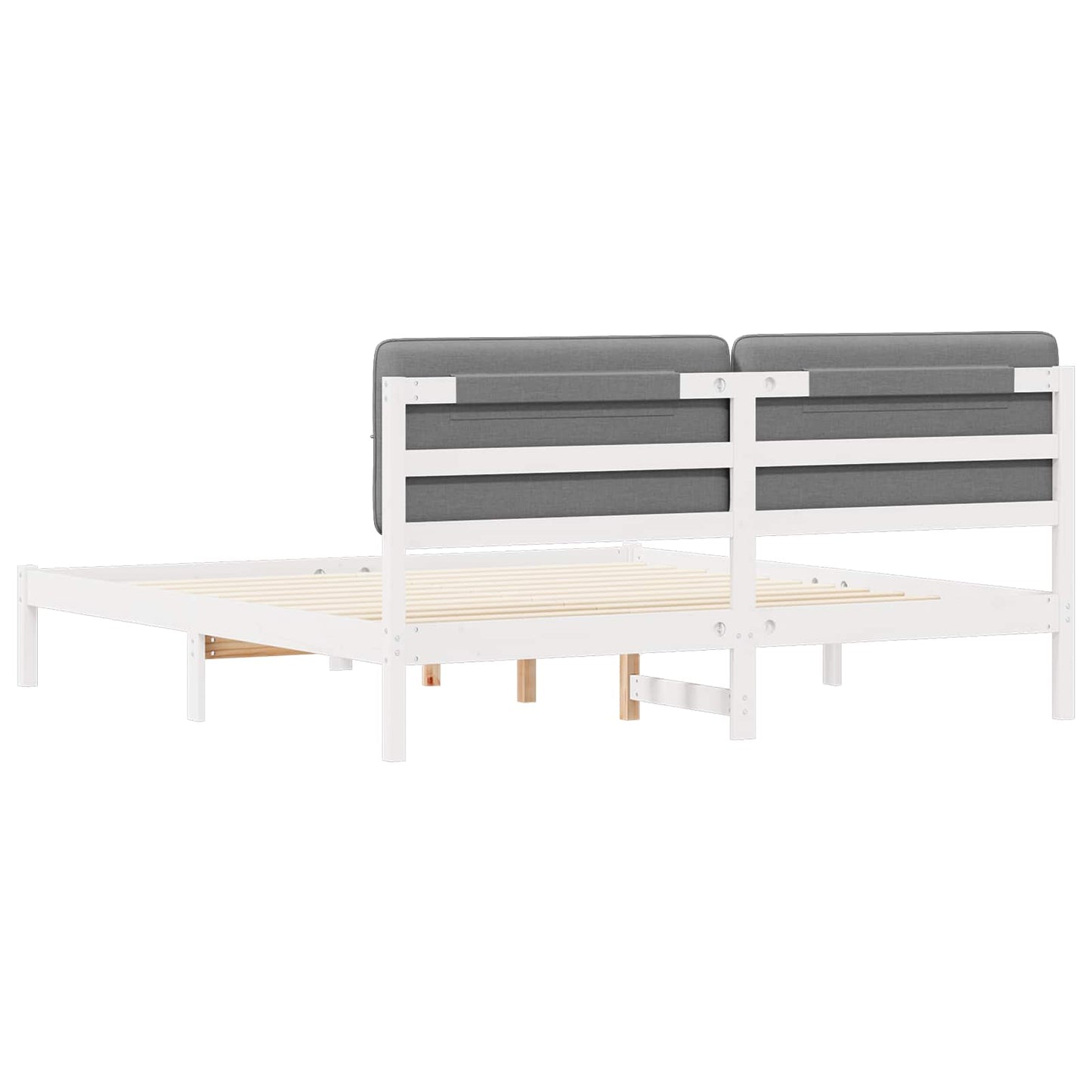 Letto con Testiera Rivestita Grigio chiaro 120 x 200 cm | homemem39