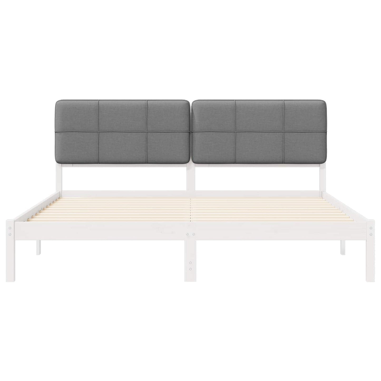 Letto con Testiera Rivestita Grigio chiaro 120 x 200 cm | homemem39
