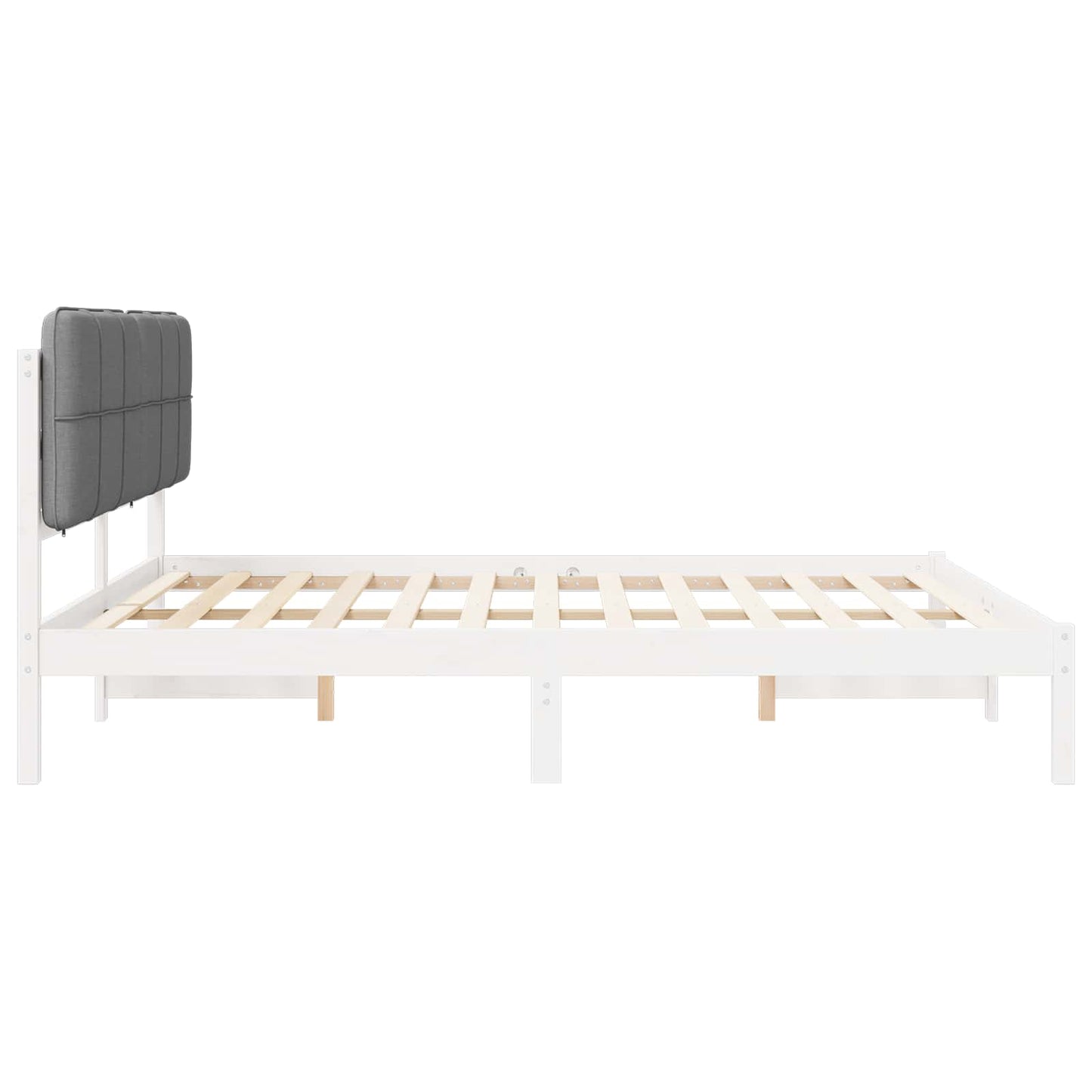 Letto con Testiera Rivestita Grigio chiaro 120 x 200 cm | homemem39
