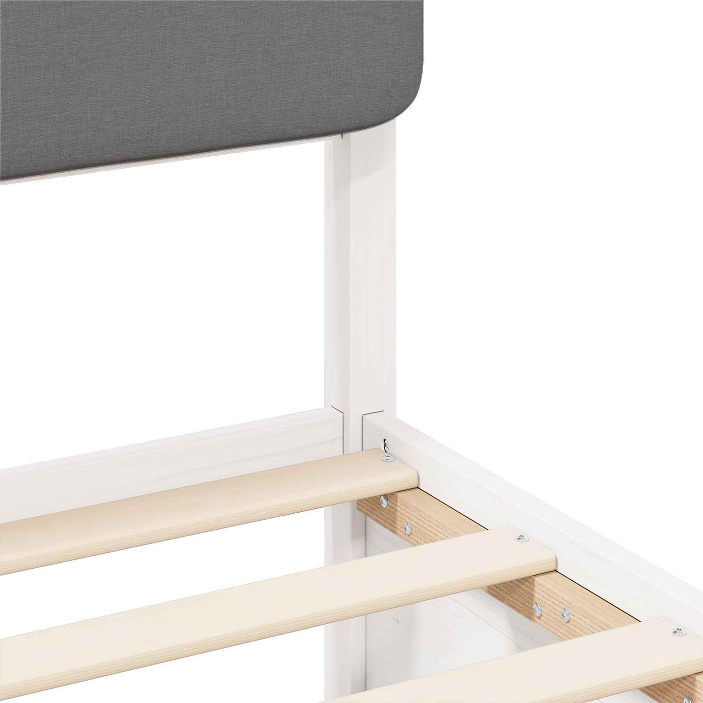 Letto con Testiera Rivestita Grigio scuro 100 x 200 cm