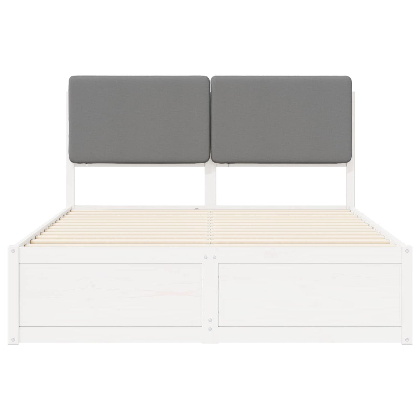 Letto con Testiera Rivestita Grigio chiaro 90 x 200 cm