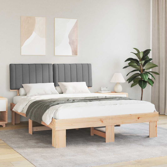 Letto con Testiera Rivestita Grigio chiaro 160 x 200 cm | homemem39