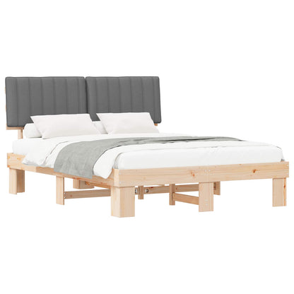Letto con Testiera Rivestita Grigio chiaro 160 x 200 cm | homemem39