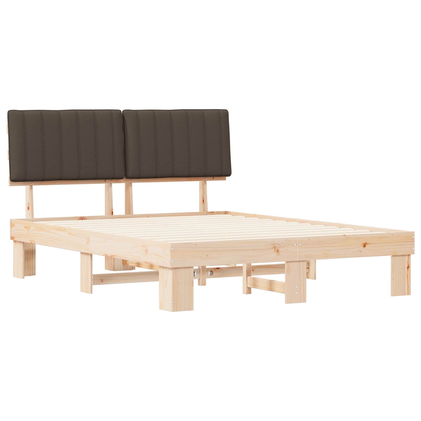 Letto con Testiera Rivestita Talpa 160 x 200 cm Pino massello | homemem39