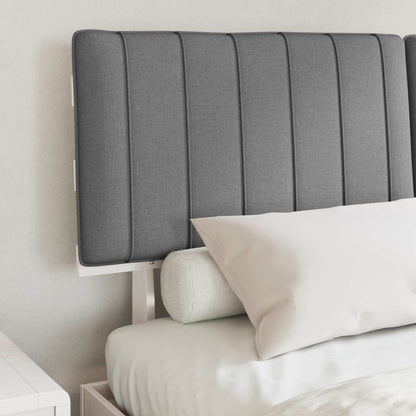 Letto con Testiera Rivestita Grigio chiaro 160 x 200 cm | homemem39