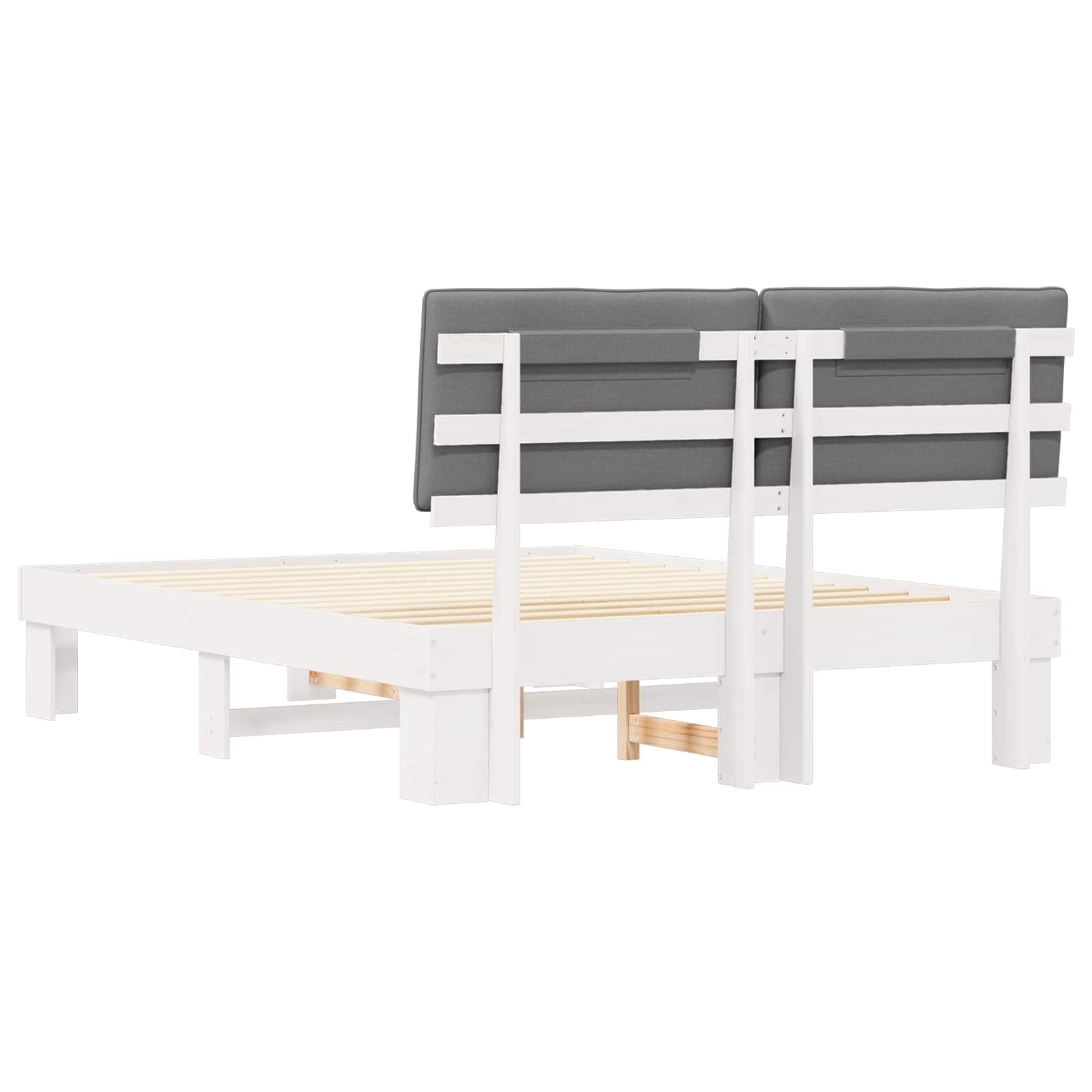 Letto con Testiera Rivestita Grigio chiaro 160 x 200 cm | homemem39
