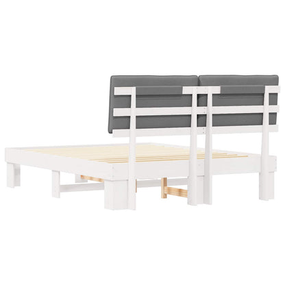 Letto con Testiera Rivestita Grigio chiaro 160 x 200 cm | homemem39