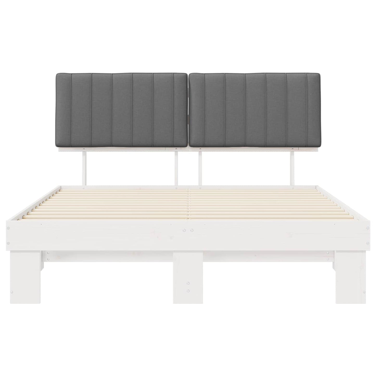 Letto con Testiera Rivestita Grigio chiaro 160 x 200 cm | homemem39
