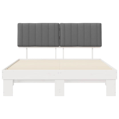 Letto con Testiera Rivestita Grigio chiaro 160 x 200 cm | homemem39