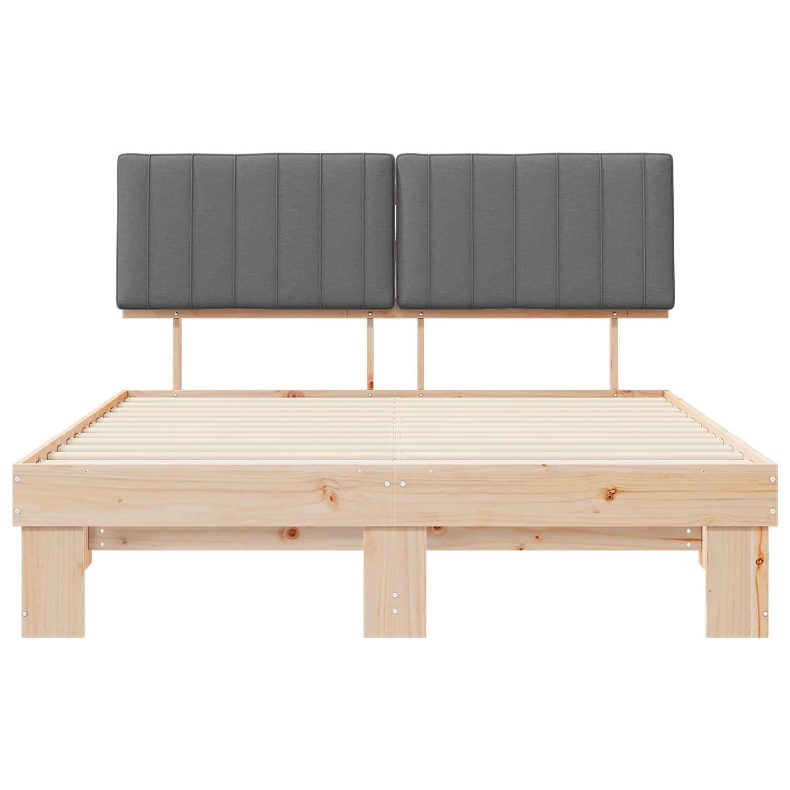 Letto con Testiera Rivestita Grigio chiaro 150 x 200 cm | homemem39